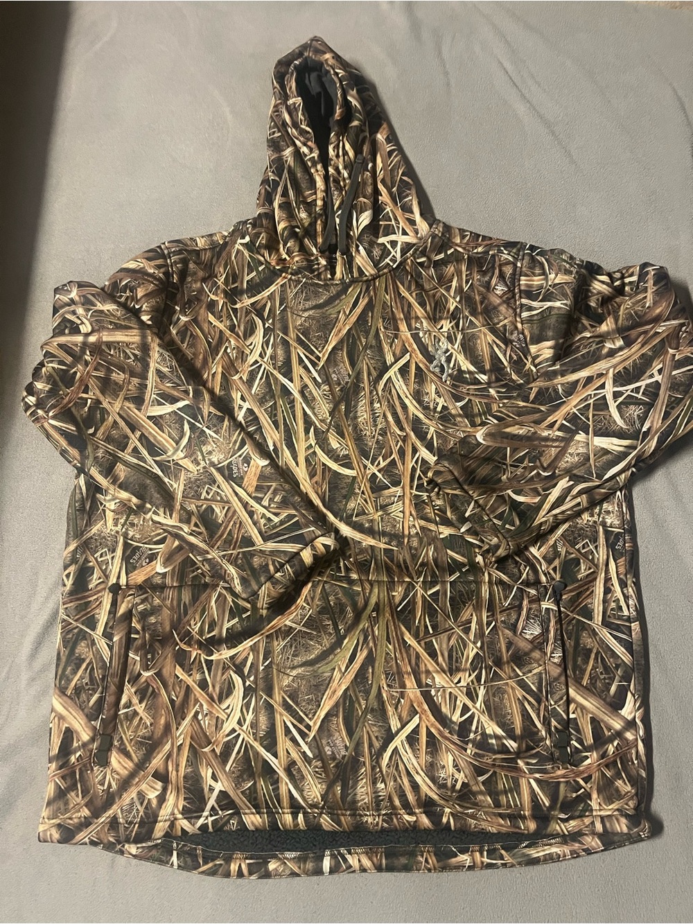 Browning Wicked Wing Camo Hooded Pullover Jacket - Brown/Green